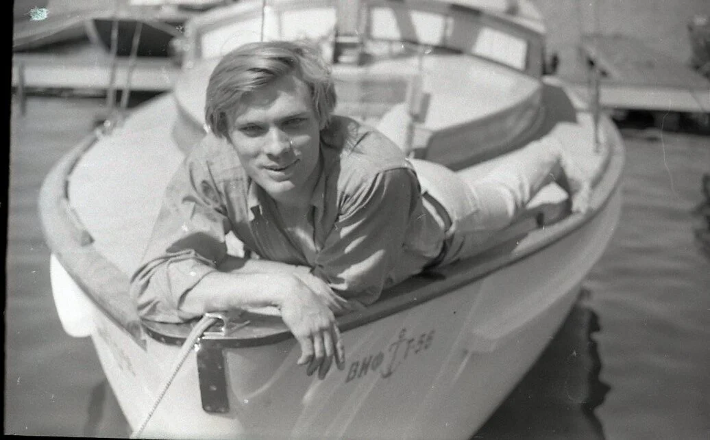 Oleg Vidov on a boat