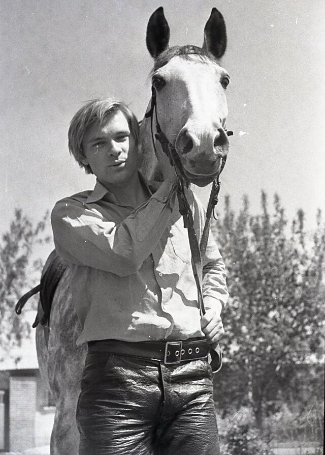 Oleg Vidov with a horse